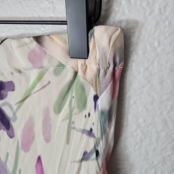 Anthropologie Asymmetrical Painterly Floral Midi Skirt Size S - Picture 6 of 14